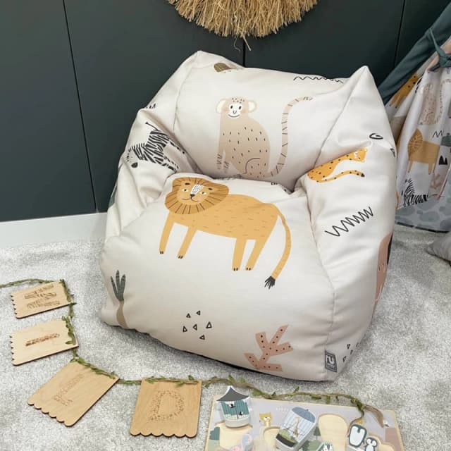RU Comfy Kids Printed Bean Bag Snuggle Chair