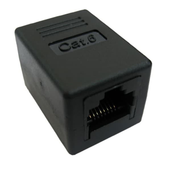Value RJ-45 Modular Coupler. Cat.6. unshielded. black