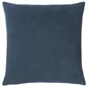 Kobe Velvet Cushion Navy, Navy / 50 x 50cm / Polyester Filled