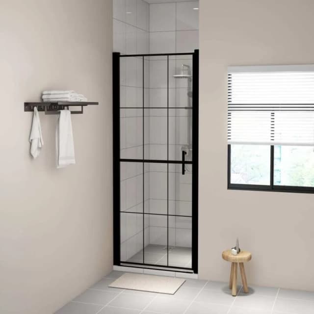 VIDAXL Vidaxl - Shower Door Tempered Glass 81x195cm Black 8720286185438