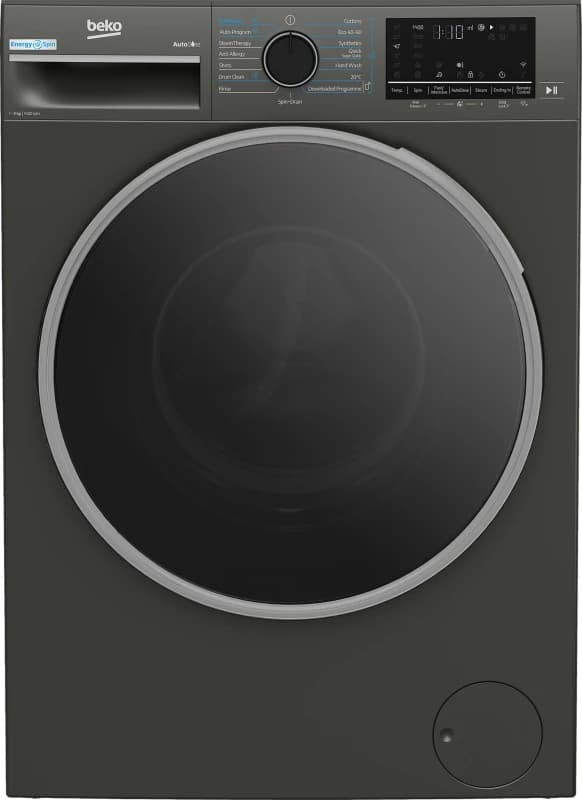Beko EnergySpin B5W5941BDG 9KG WiFi Connected Washing Machine with 1400 rpm - Graphite - A Rated