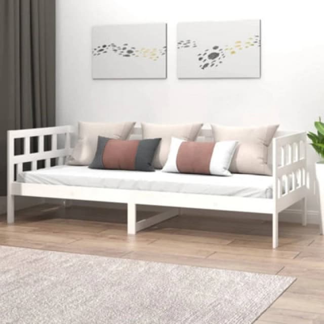 JINLEFU Day Bed without Mattress White Solid Wood Pine 90x200cm vidaXL JRVDZX-820208_DE