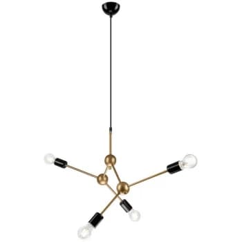 Lamkur Lighting - Alessia Multi Arm Pendant Ceiling Light Gold, 4x E27