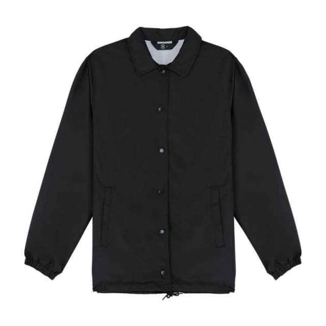 Native Spirit Mens Plain Black Windbreaker Size: XS Black Male XS