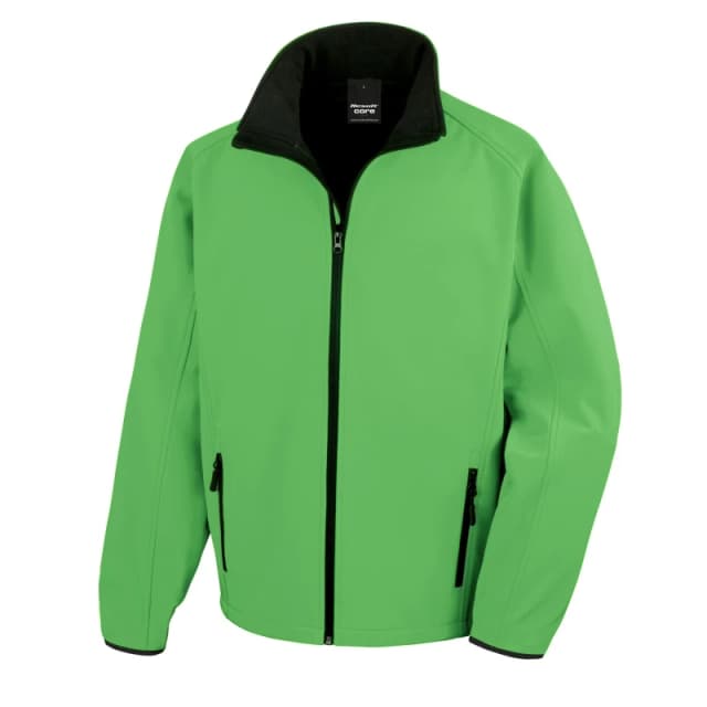 Result Result Men Core Printable Softshell Jacket in Green Size: Small Green S Male 5054752306335