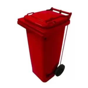 Slingsby Pedal Operated Wheelie Bins, 120L Red