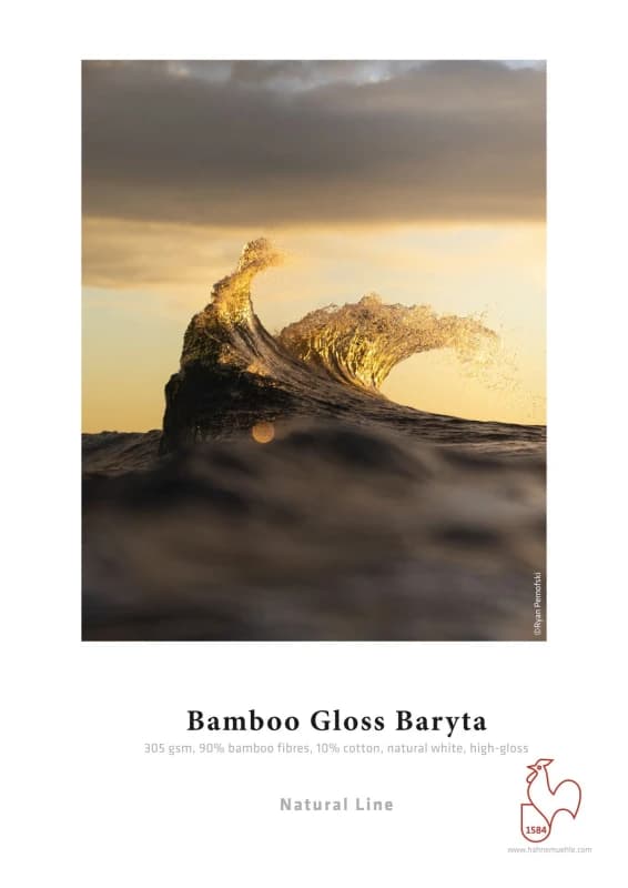 HAHNEMUEHLE FineArt Natural Line Bamboo Baryta A4 Gloss Photo Paper - 25 Sheets 4011367119843