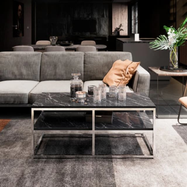 Decorotika Forteus Coffee Table Bendire&chrome