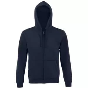 SOLS Mens Spike Full Zip Hooded Sweatshirt (3XL) (French Navy)