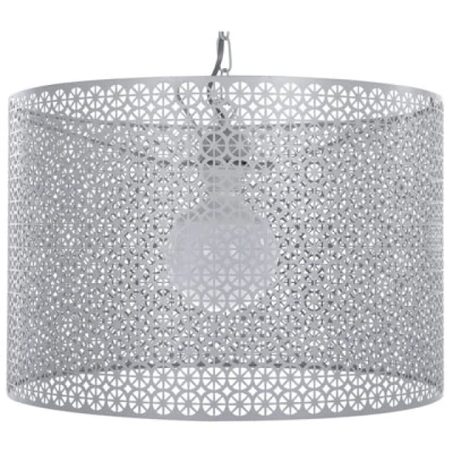 Beliani Modern Pendant Lamp Mezen Metal Grey