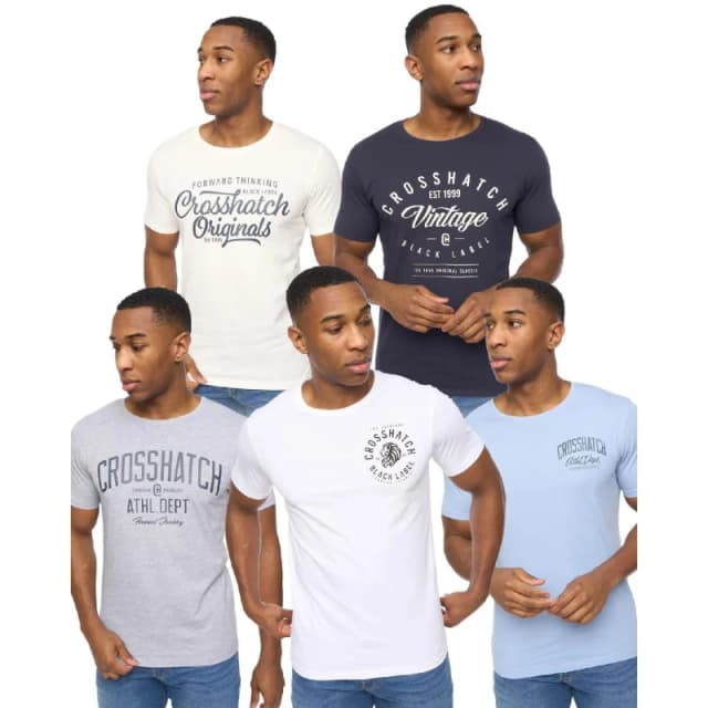 Crosshatch Crosshatch Men Collegetheme T-Shirt Size: large Multi L Male 5059294694322