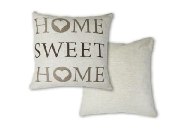Home Sweet Home Cushion Cover In Beige