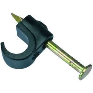 Wickes Satellite Cable Clips - Black 7mm Pack of 100