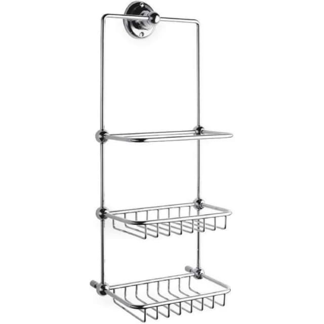 NUIE Nuie - Old London Chrome Wall Mounted Three Tier Shower Tidy - LH316 LH316