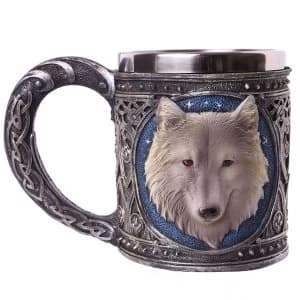 Decorative Fantasy Wolf Tankard