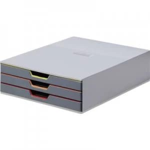 Durable VARICOLOR 3 - 7603 760327 Desk drawer box Grey A4, C4, Folio, Letter No. of drawers: 3