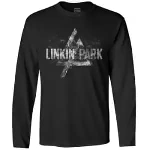Linkin Park - Smoke Logo Unisex Small Long Sleeved T-Shirt - Black