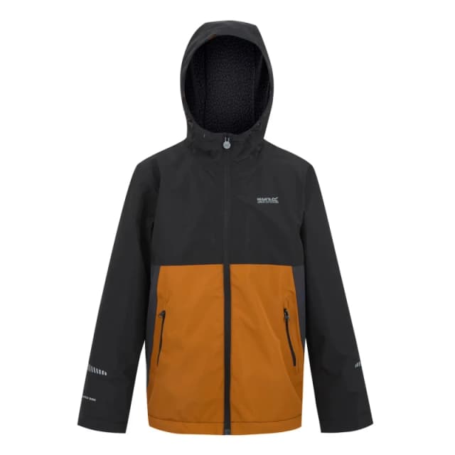 Waterproof jacket for children Regatta Hillain Noir Unisex 13 ans