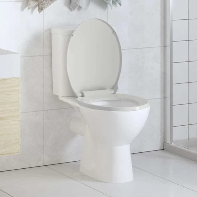 VIDAXL Soft-close Toilet Seat White Oval vidaXL 8718475940821