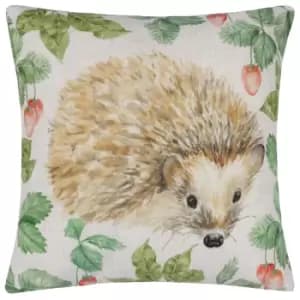 Grove Hedgehog Cushion Natural, Natural / 43 x 43cm / Polyester Filled