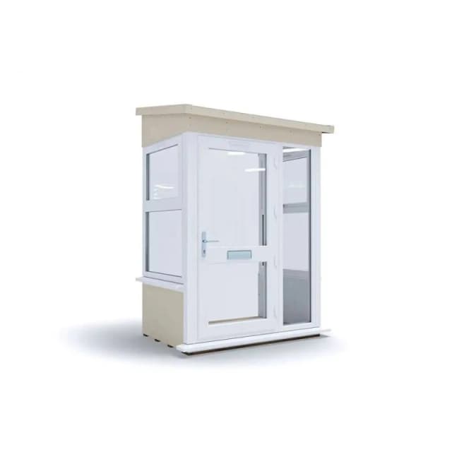 Dunster House Composite Addporch W1.5M X D1.0M, Upvc Windows & Door, Superfelt Included, Right Door Config