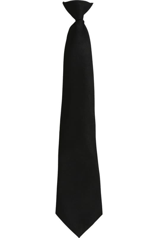 Premier Premier Colours Fashion Plain Clip-On Tie in Black One Size Unisex 5063470683383