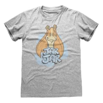 Star Wars - Jar Jar Unisex Large T-Shirt - Grey