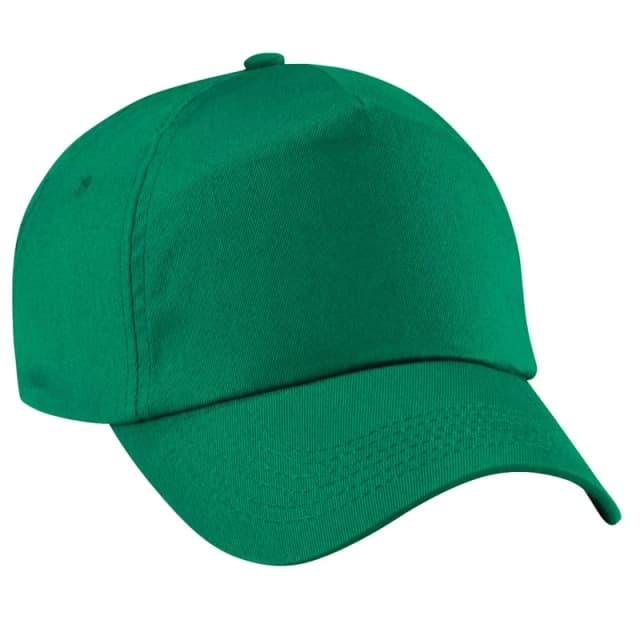 Beechfield Beechfield Men Plain Original 5 Panel Baseball Cap Pack of 2 in Green Green One Size Male 5059269086947