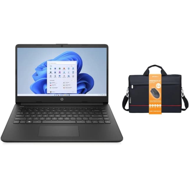 HP 14" Laptop - Celeron, 4GB, 128GB, Win 11 Bundle Black unisex One Size