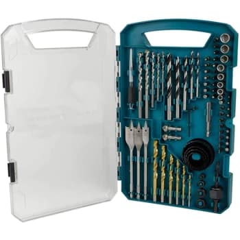 Makita - P-90641 75 Piece Drill Bit, BradPoint, Holesaw, Nut Driver, Flat Bit Set