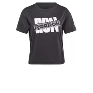 Reebok Running Speedwick Graphic T-Shirt Womens - Black