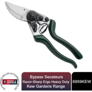 Bypass Secateurs, Razorsharp Ergo Heavy Duty, Kew Gardens Range - Spear&jackson