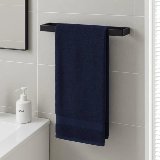 House of Home Towel Rail Black rectangle Black 3 sizes Black unisex 40x6x4 cm