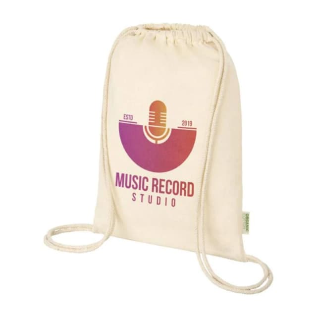 Floso Mens Odisha Cotton Drawstring Bag in Natural Natural Male