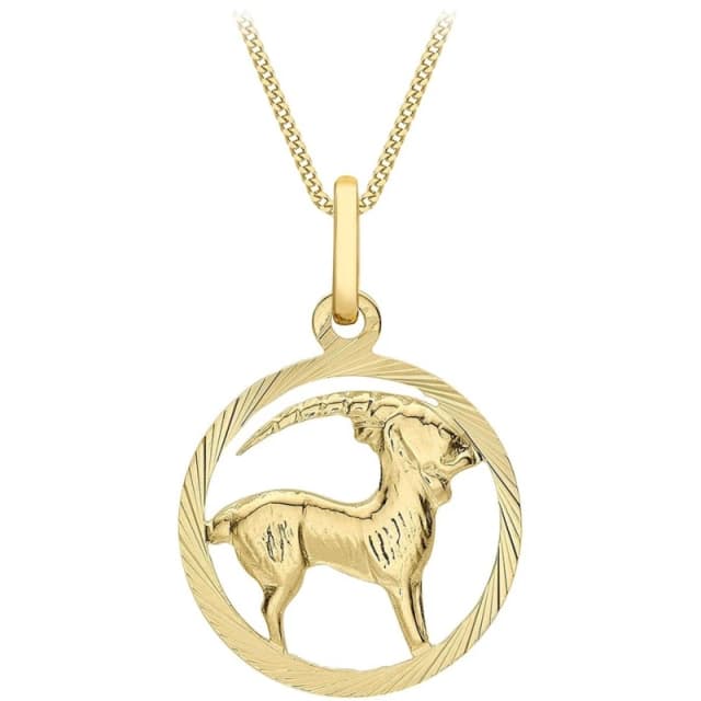 Be You 9ct Gold Cancer Zodiac Necklace Yellow Gold female Cancer