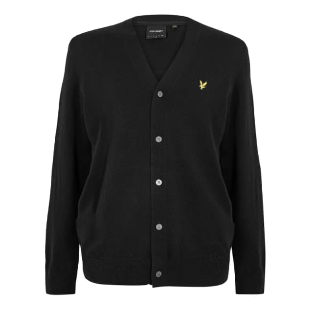 Lyle and Scott Mens VN Cardigan Jet Black male M