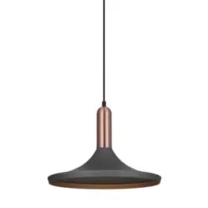 Italux Lighting - Italux Lusty - Modern Hanging Pendant Grey, Copper 1 Light , E27