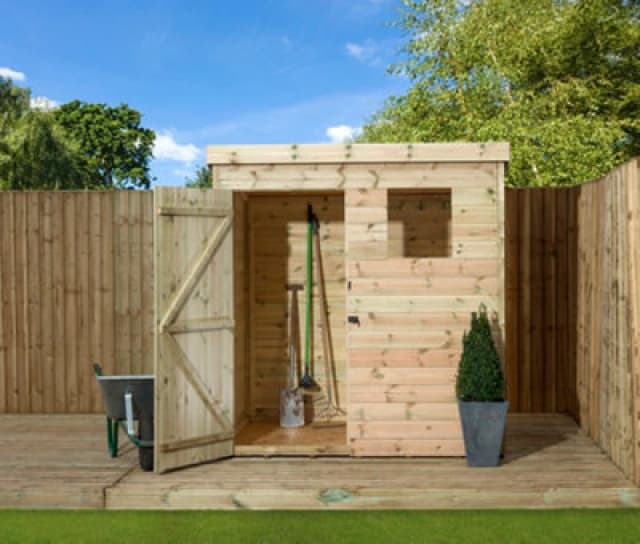 Empire Sheds Empire 1500 Pent 5X3 Pressure Treated Tongue And Groove Wooden Garden Shed Door Left (5' X 3' / 5ft X 3ft) (5X3)