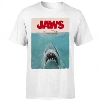 Jaws Classic Poster T-Shirt - White - XS