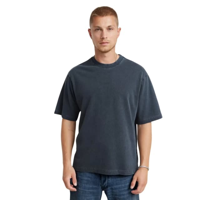 G-Star Square T-Shirt over-dyed in the center of the chest G-Star Bleu Male S D25737-C756-G476