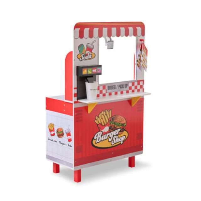 Teamson Kids - Flip & Fry Burger Shop, Red, Red T-PF-0034-00A