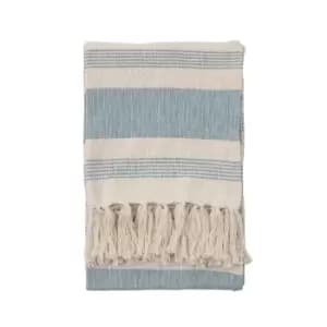 Simply Organic Stripe Throw Blue