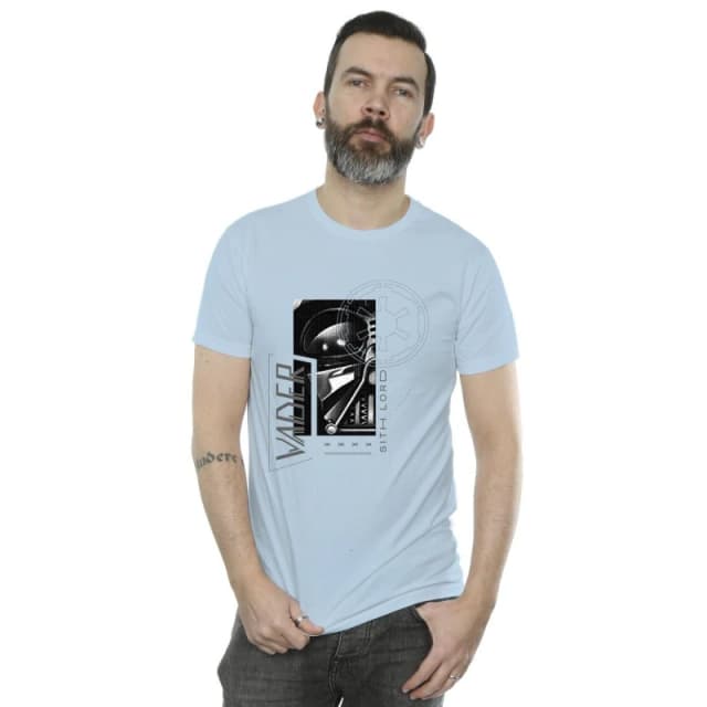 Star Wars Star Wars Men Obi-Wan Kenobi Sith SciFi Collage T-Shirt in Baby Blue Size: Small Baby Blue S Male 5059934444652