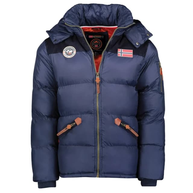 Quilted hooded parka Geographical Norway Celian Bleu Male S