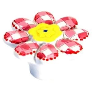 BQ Multicolour Flower Furniture Knob Pack of 1
