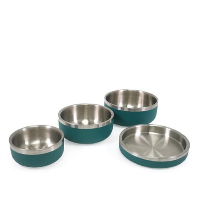 Rosewood Premium Stainless Steel Pet Bowl Shallow Teal 480Ml