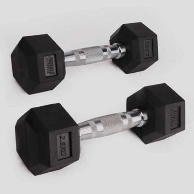 Phoenix Fitness 2.5Kg Hexagonal Dumbbell Pair For Home Strength Training