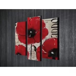 UC77 Multicolor Decorative Canvas Painting (3 Pieces)