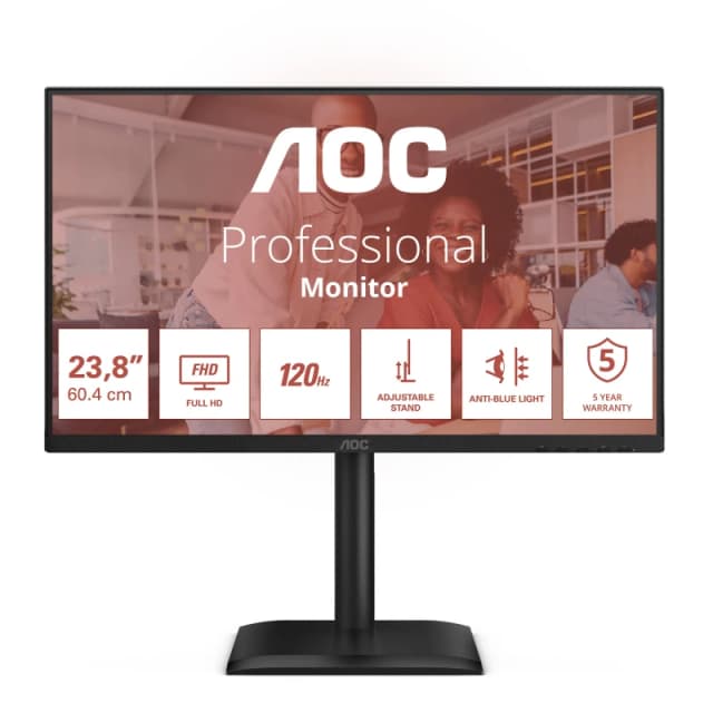 AOC AOC E4 24E4CV computer monitor 60.5cm (23.8") 1920 x 1080 pixels Full HD LED Black 24E4CV