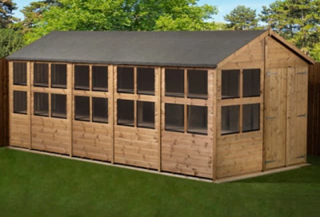 Empire Sheds Empire Apex Potting Shed 8X18 Double Door